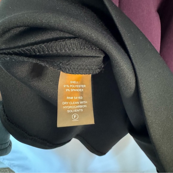 Calvin Klein Colorblock Purple & Black Scuba Fit & Flare Dress - Picture 6 of 7